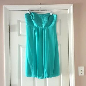 Davids Bridal, size 8, turquoise